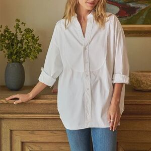 Frank & Eileen Victoria Tuxedo in White Superluxe Button Down Shirt Classic